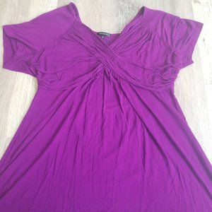 Daisy Fuentes Purple Short Sleeve Top XL